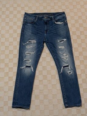 American Eagle Outfitters Men’s Slim Distressed Dark Blue Jeans Size 36x30